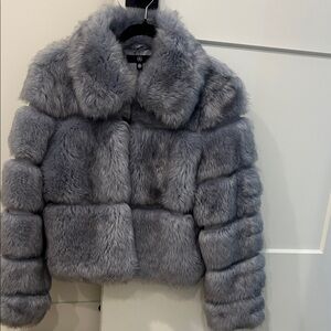 Missguided Luxe Gray Teddy Jacket